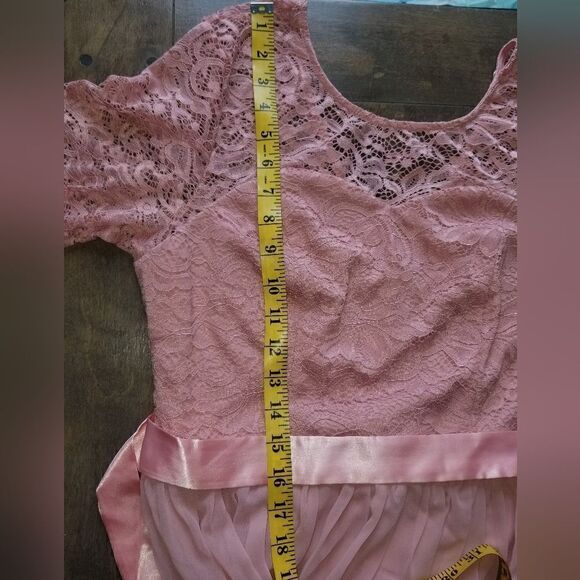 Dresses for Women Floral Lace Bodice Ribbon Waist Pleated Prom Dress Nwt Large - Picture 8 of 13